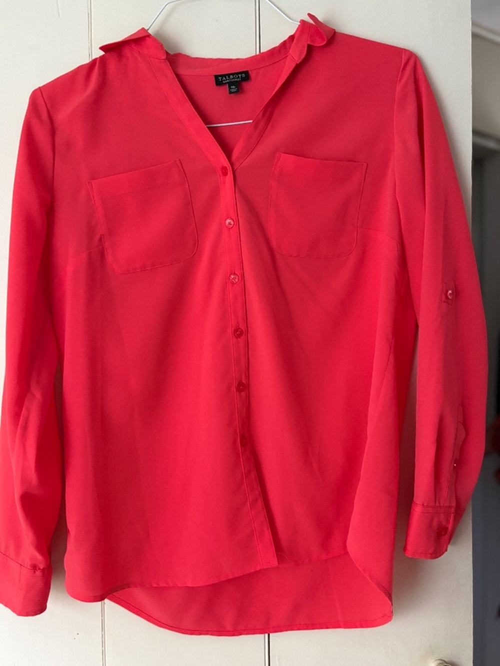 Bright orange blouse